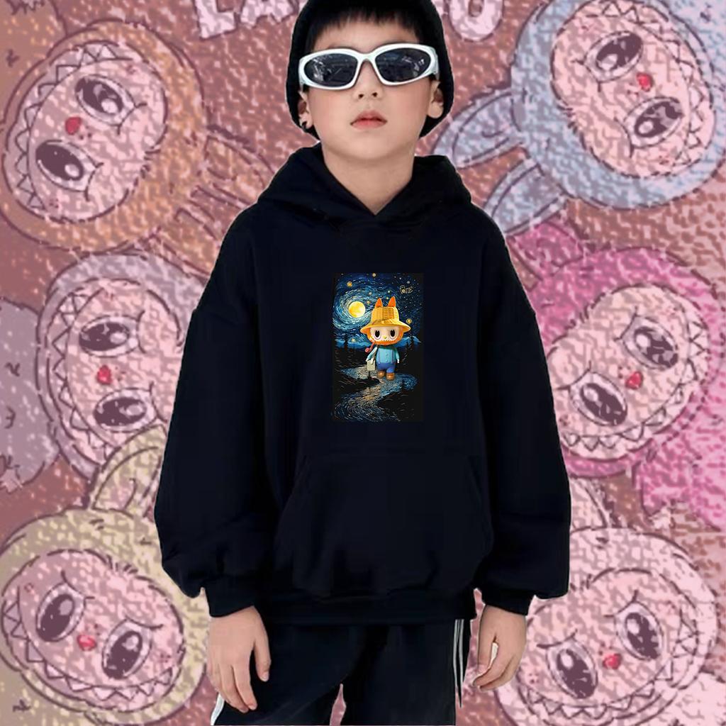 Children's Hoodie New Trendy Labubu Children's Casual Daily Hoodie 100-160cm Boys Girls