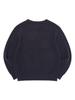 KIRSH Ribbon Cherry Loose Fit Hairy Pullover [Dark Navy]