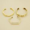 Gold Plated Multi-Layer Geometric Bracelet – Versatile Stereo Design
