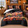 Fast And Furious Muster Bettwäsche 3-teiliges Set Bettlaken und Kissenbezüge für Innen Schlafzimmer