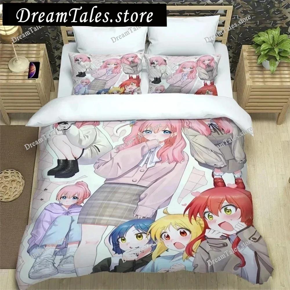 Anime Girl Lonely Rock Art Print Three Piece Bedding Set Article Children Or Adults For Beds Quilt Covers Pillowcases Bedding741