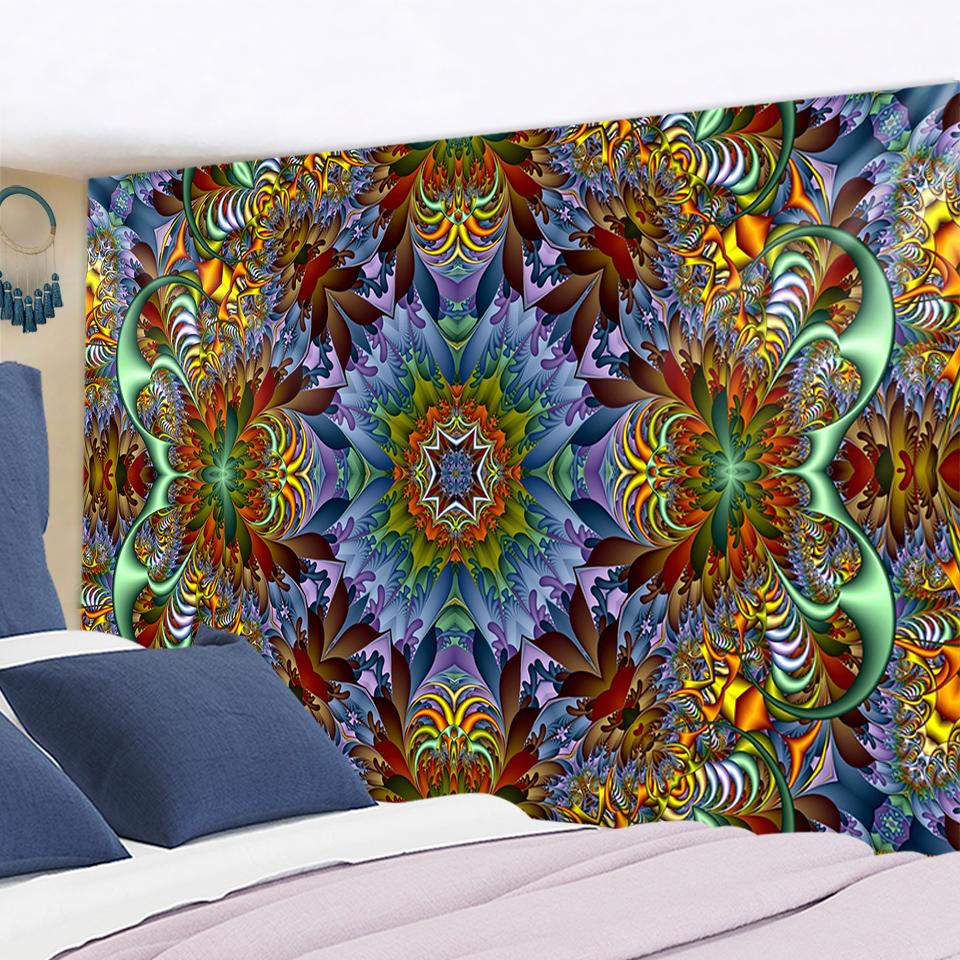 Wall Hanging Tissu Boheme Mandala Tapestry 3D Jade Home Decor Living Room Background Wall Carpet Cloth Hippie Blanket
