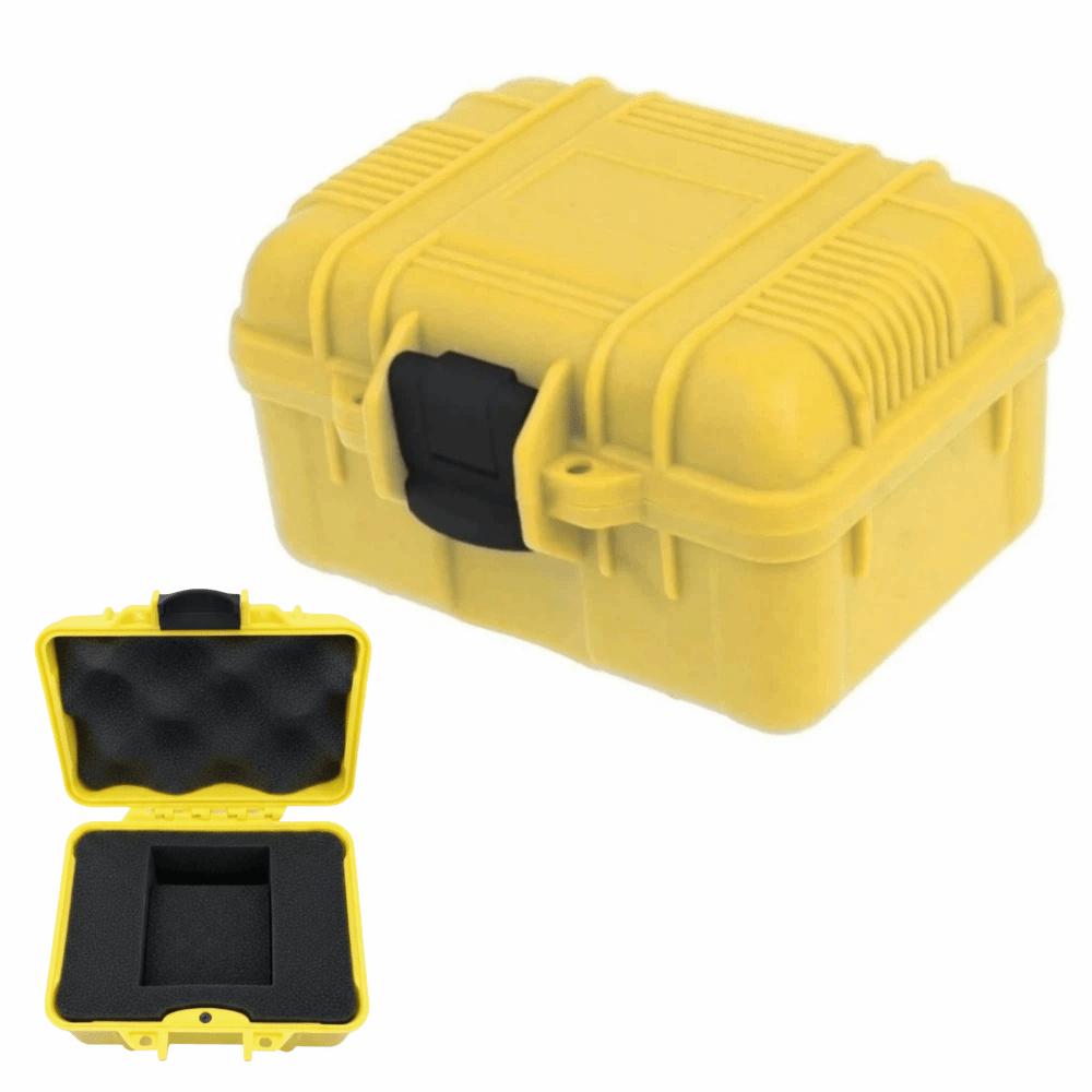 Plastic Watch Travel Case Portable Jewelry Storage Case Hard Case Bracelet Storage Box Outdoor Watch Cotton Yellow
