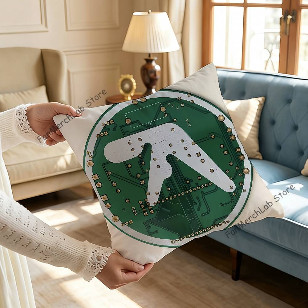 Punk Aphex Twin Logo Pillowcase Pillowslip Cushion Plush Boys Girls Cartoon Anime Kawaii Decoration Kids Birthday Cute Gifts