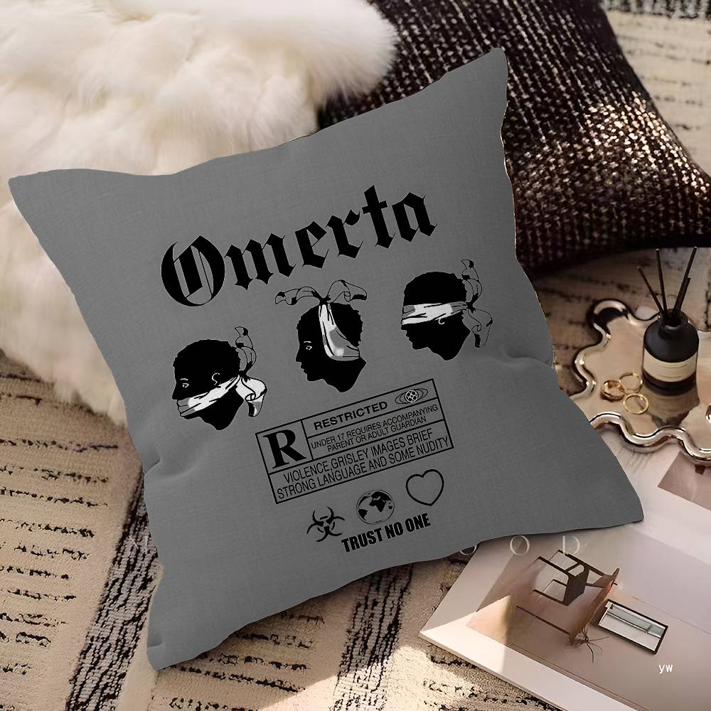Singer O-Omerta 47 R-Records Cushion Cover Pillow Cover Decor Pillowcase Printed Cushion Case For Couch