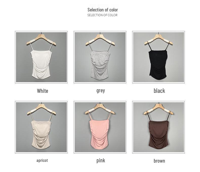 Dongdaemun Slim Backless Camisole with Chest Pads - Sexy and Pure Design for Women