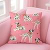 D-Dalmatian Cushion Cover Pillowcase Short Plush Invisible Zipper Room Sofa Cushion Cover