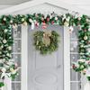 Christmas Bell Wreath, Hand Feel Material Linen Bow, Natural Material Home Decoration