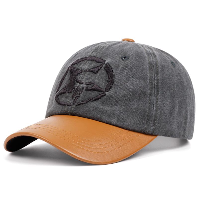 Summer Sun Hat New Fashion Unisex Five-pointed Star Skull EmbroideryBaseball Hats Retro Breathable Personal SunshadePeaked Caps