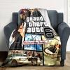 Grand Theft Auto Flannel Blanket Super Soft Warm Cozy Blanket for Sofa Bed Office Travel All‑Season Home Decor Gift
