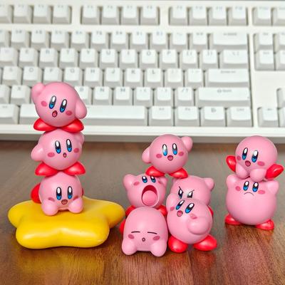 11Pcs/Set Clever Toy Action Figure Cute Kawaii Star Kirby Adventure Game Stackable PVC Anime Figure Model Kids Birthday Gift