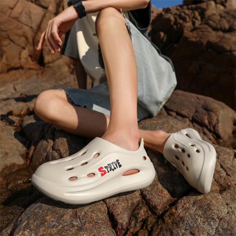 Taschenabsatz coole Hausschuhe Sommer neu dicksohlige rutschfeste Watschuhe Bachschuhe tragen Herren- und Damen