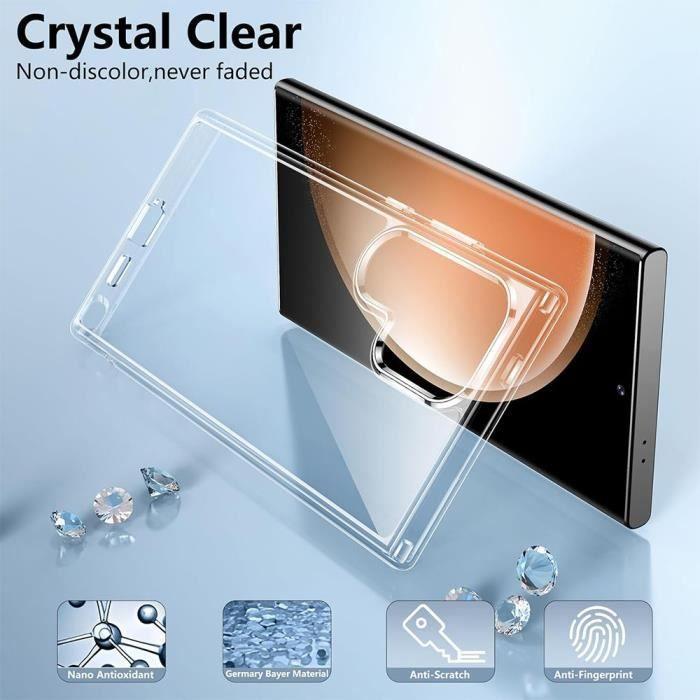 Coque et Verres Trempés - Samsung - Galaxy S24 Ultra - Protection Antichoc - Silicone - Transparent