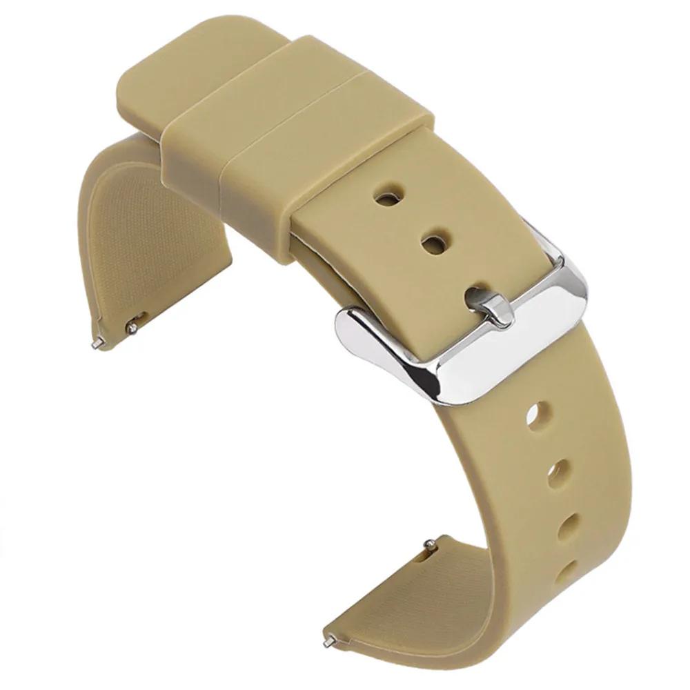Quick Release Silicone Strap for Samsung Galaxy for Huawei Universal Smart Watch Band 20mm 22mm 24mm 12 14mm 16mm 18mm Women Men
