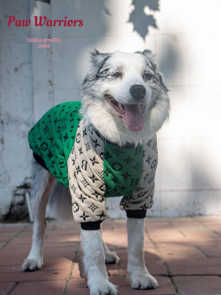 Large Dog Hoodie: Warm Patchwork for Autumn/Winter - Fits Samoyed, Border Collie, Poodle, Teddy, Puppy, Cat