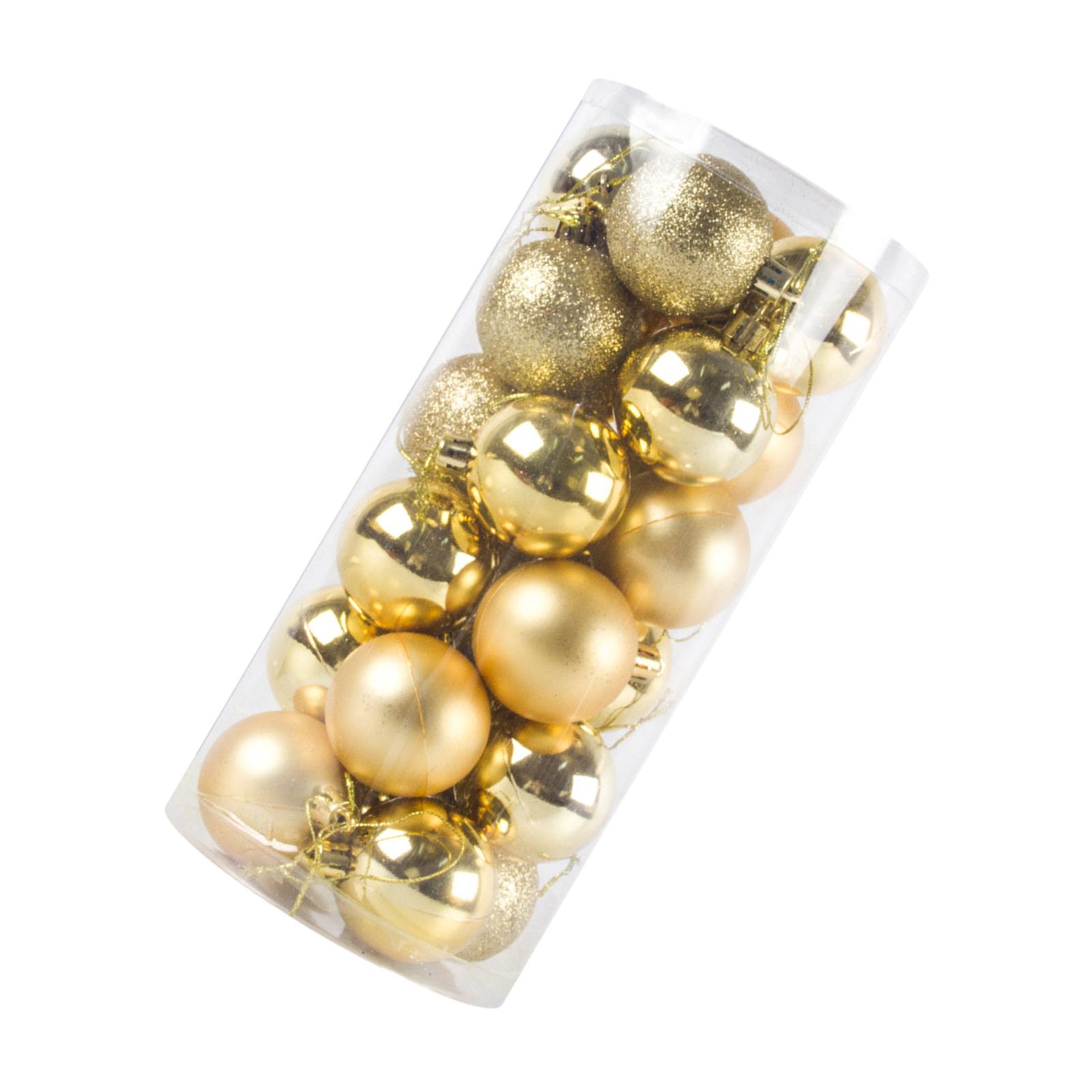 

24Pcs Christmas Balls Ornaments Christmas Ornaments Decorative Lightweight Pendant Drops for Party Favor Thanksgiving Hotel золотий
