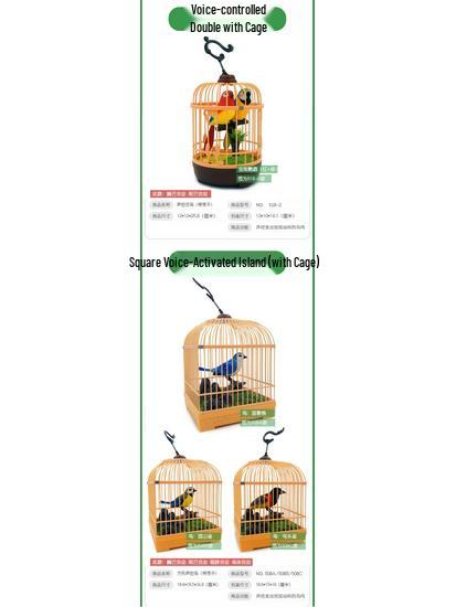 Hlasově ovládaná elektrická hračka Malý ptáček se simulací pohybu a zvuku aktivovaná indukcí