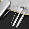 3 Pcs/Box Stainless Steel Tongue Scraper Metal Tongue Cleaner Reusable & Eco-friendly Tongue Brush Fresh Breath With Travel Case
