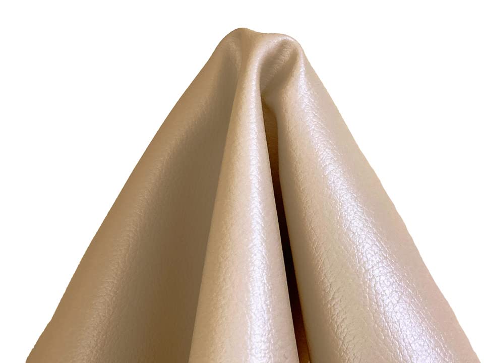 Adhesive Leather Synthetic Leather Fabric 135cm X 44cm (sticker Type) (beige)