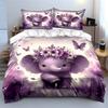 Adorable Elephant-Themed Gift Set Exquisite Three-Piece Bedding Set Gift For Kids And Adults