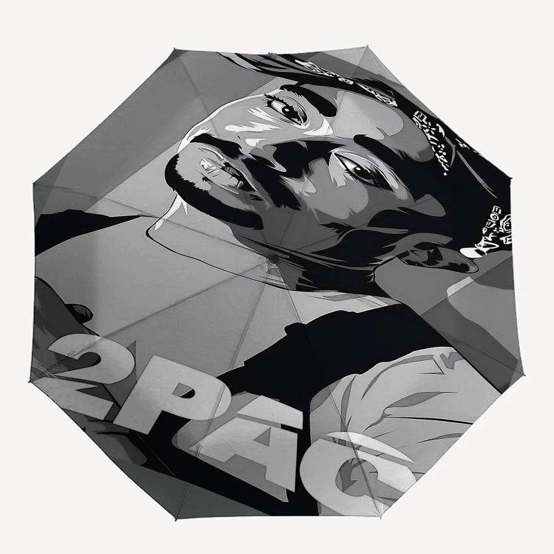 

1pc 2PAC Automatic Open Close Umbrella with 8-Rib Windproof Canopy Compact Portable Travel Umbrella10298