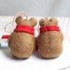 Brown Bear Pendant Keychain Felt Animal Charm Keyring Stylish Backpack Ornament Fashionable Accessory for Bags and Keys