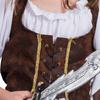 Kinder Mädchen Piraten Schönheit Freibeuter Matey Gestreiftes Kostüm Fluch der Karibik Kostüm Halloween Cosplay Party Outfit