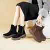 High Quality Winter Women's Suede Cotton Boots Wool Keep Warm Women's Ankle Boots Plush Women Snow Boots Botas Mujer Botas Mujer
