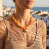 Gargantilla Gruesa de Cuentas de Colores Collar de Cuentas de Resina Collar Boho de Vacaciones para Mujeres Joyería de Uso Diario para Vacaciones de Verano en la Playa