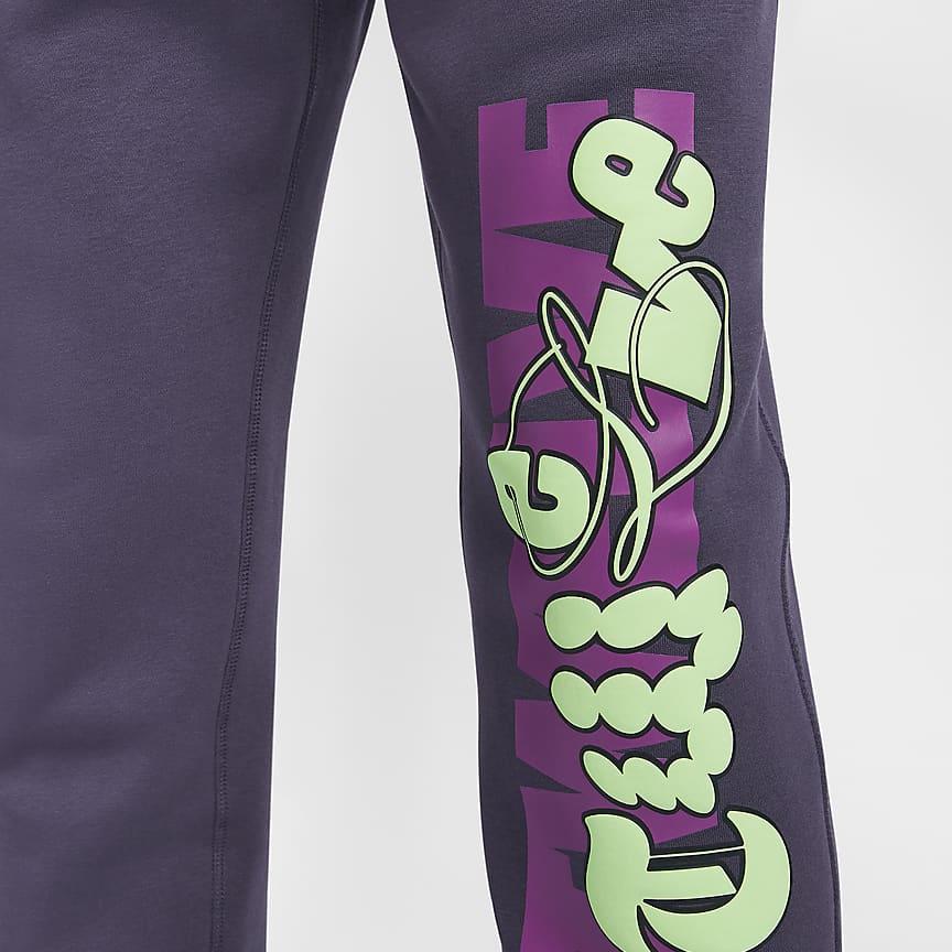 Nike Morant Series Ja Fleece Lined Comfortable Cuffed Basketball Pants Men Pants Dark-Purple Baltic-Blue FZ1041-573
