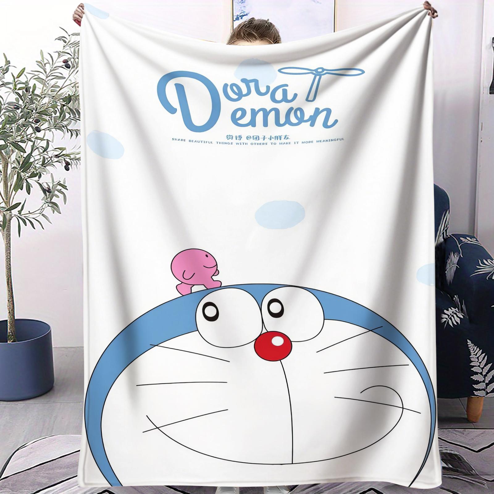 

Doraemon Themed Cover Blanket Soft Warm And Comfortable Suitable For Bedrooms Sofas Dormitories Offices Nap Time Birthday Gift 70x100cm