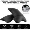 2 Pack Car Neck Pillow PU Leather Automotive Headrest Pillow for Car Support Neck Pain Relief Universal Car Pillow (Black)
