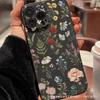 Colored flower bushes for iPhone16plus Apple 11/12/13/14/15Promax mobile phone case