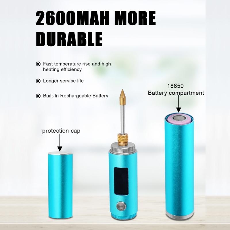 Wireless Soldering Iron USB High-power Fast Heat Rechargeable Soldering Iron Temperature Adjustment with LED Display
