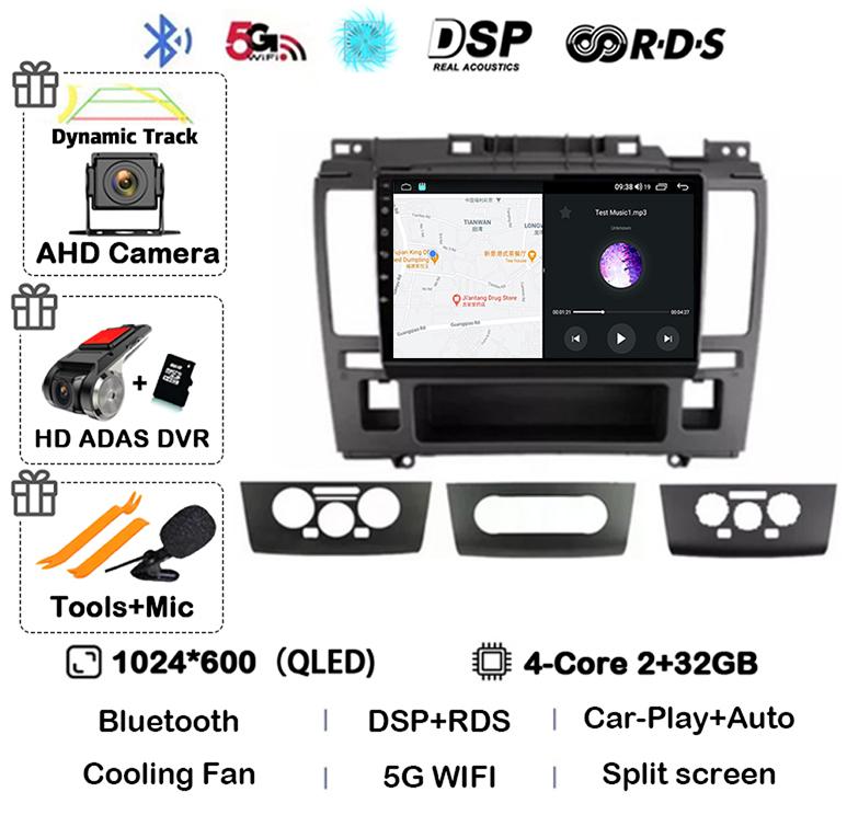 Android 14 Wireless Carplay+Auto 4G WIFI For Nissan Tiida C11 2004-2013 Car Radio GPS Multimedia Stereo Video Player Head Unit
