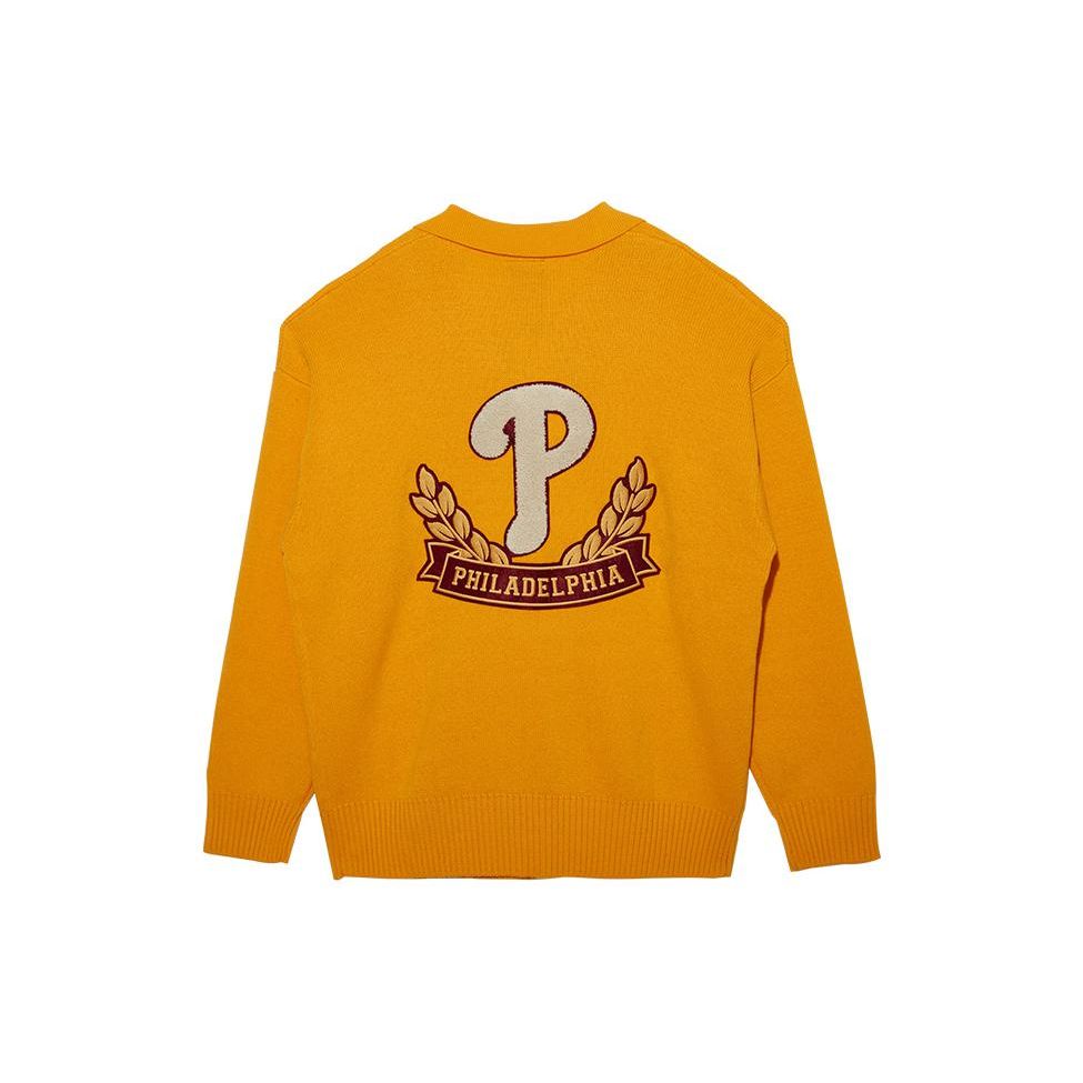 New Era FW22 Jacquard Polo Neck Long Sleeve Sweater Unisex Sweater Yellow 13350836
