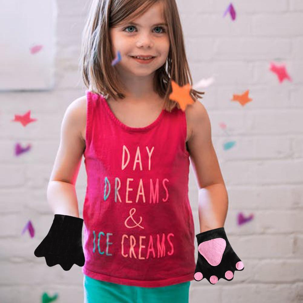 5 Pcs Cat Costume Set Cat Ears Headband Cat Bow Tie Cat Tail Cat  Gloves for Halloween Costume Pa