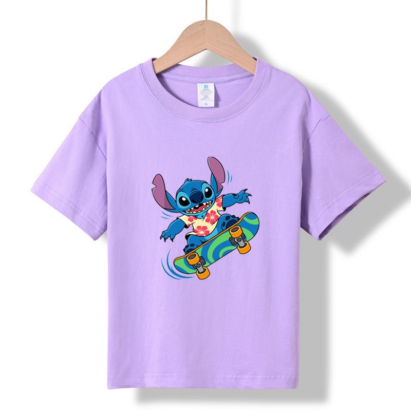 MC-18 MINISO 2026 Sommer Neues Bedrucktes Baumwoll-T-Shirt mit Rundhalsausschnitt für Kinder im Alter von 1-16 Jahren, Jungen und Mädchen