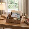 2pcs Woven Mail   Desk File Holder Paper Rope Iron Frame Natural Tabletop   Modern   Storage for Letters Magazine Stationery Small It