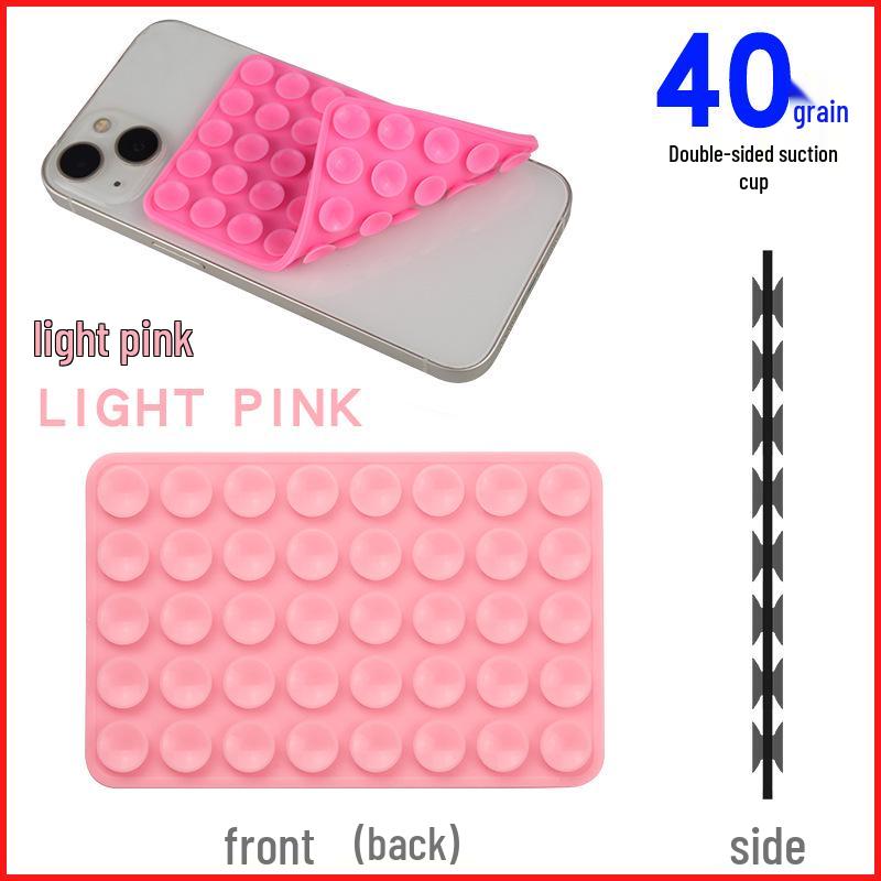 Double-Sided 40-Suction Cup Silicone Phone Holder: Strong Adhesive, Non-Slip Design