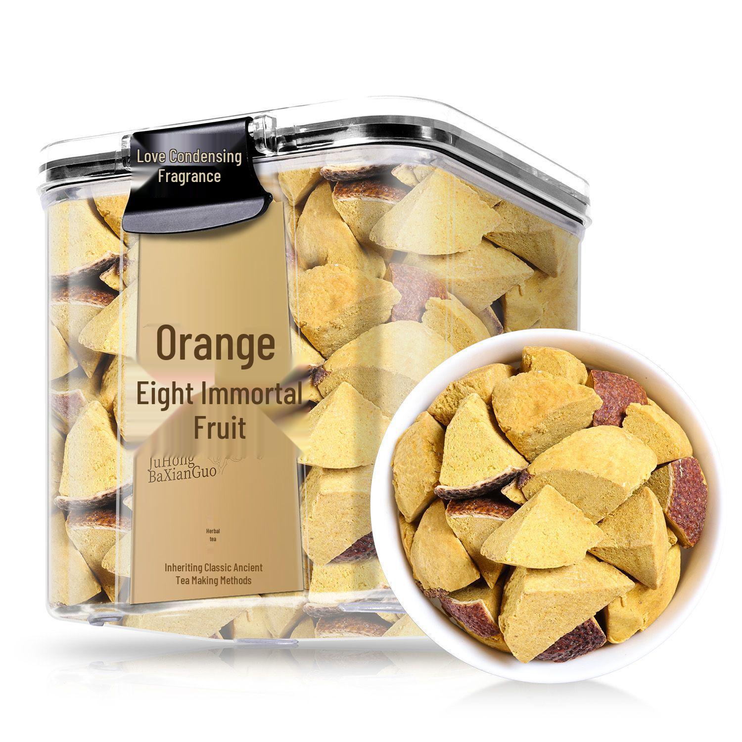 Love Condensing Fragrance Eight Immortals Herbal Tea: Aged Tangerine Peel, Licorice, Pomelo, and Cooling Fruits in a Can for Brewing and Drinking.