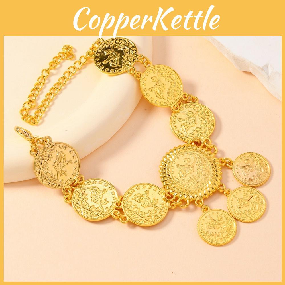 Luxury Gold Alloy Anklet For Women With Tassel Dangle Design For Bridal And Party Wear