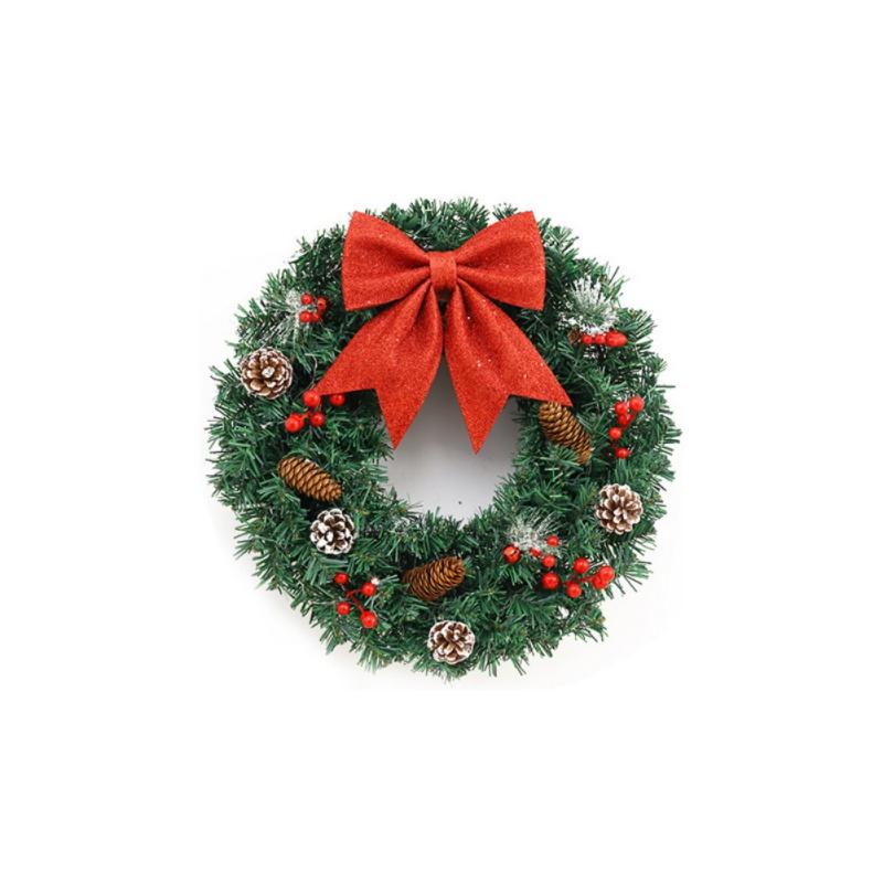 

Рождественский венок из сосновых шишек 40/50/60 см Рождественский бант из сосновых иголок висячий венок 40cm