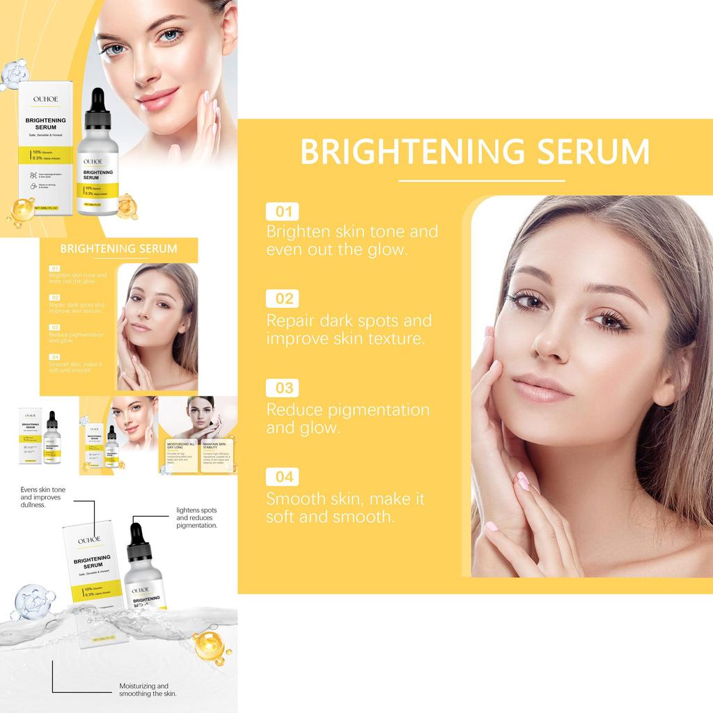 Ouhoe Brightening Serum Gentle Hydrating Moisturizing Radiance Enhancing 30ml
