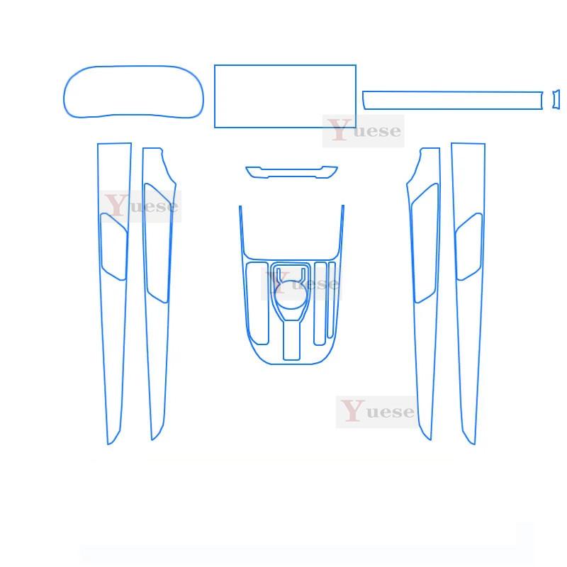 For Haval Jolion -2024 Car Interior Protection Sticker Center Control TPU Transparent Film