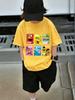 Cute Sesame Street Cartoon Short Sleeve Tee For Children Summer Casual Crewneck Top Boys Girls Age 3-14