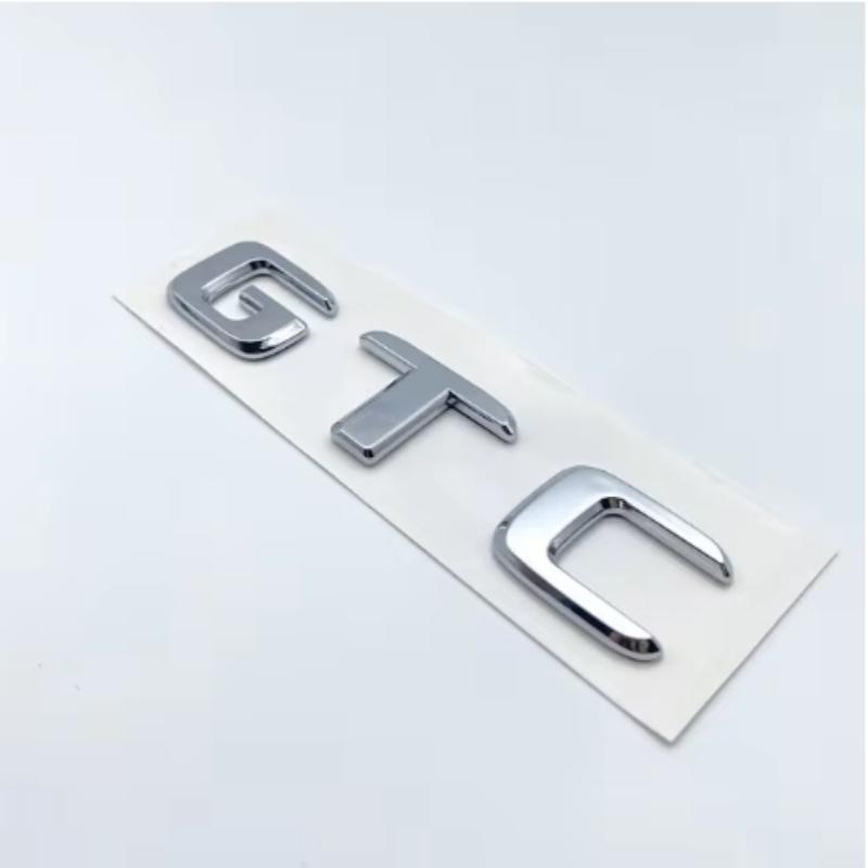 FD06-3D Flat Letters ABS Emblem GTX GTC ID4 ID6 for Volkswagen Car Tailgate Trunk Lid Nameplate Badge Logo Sticker Chrome Black