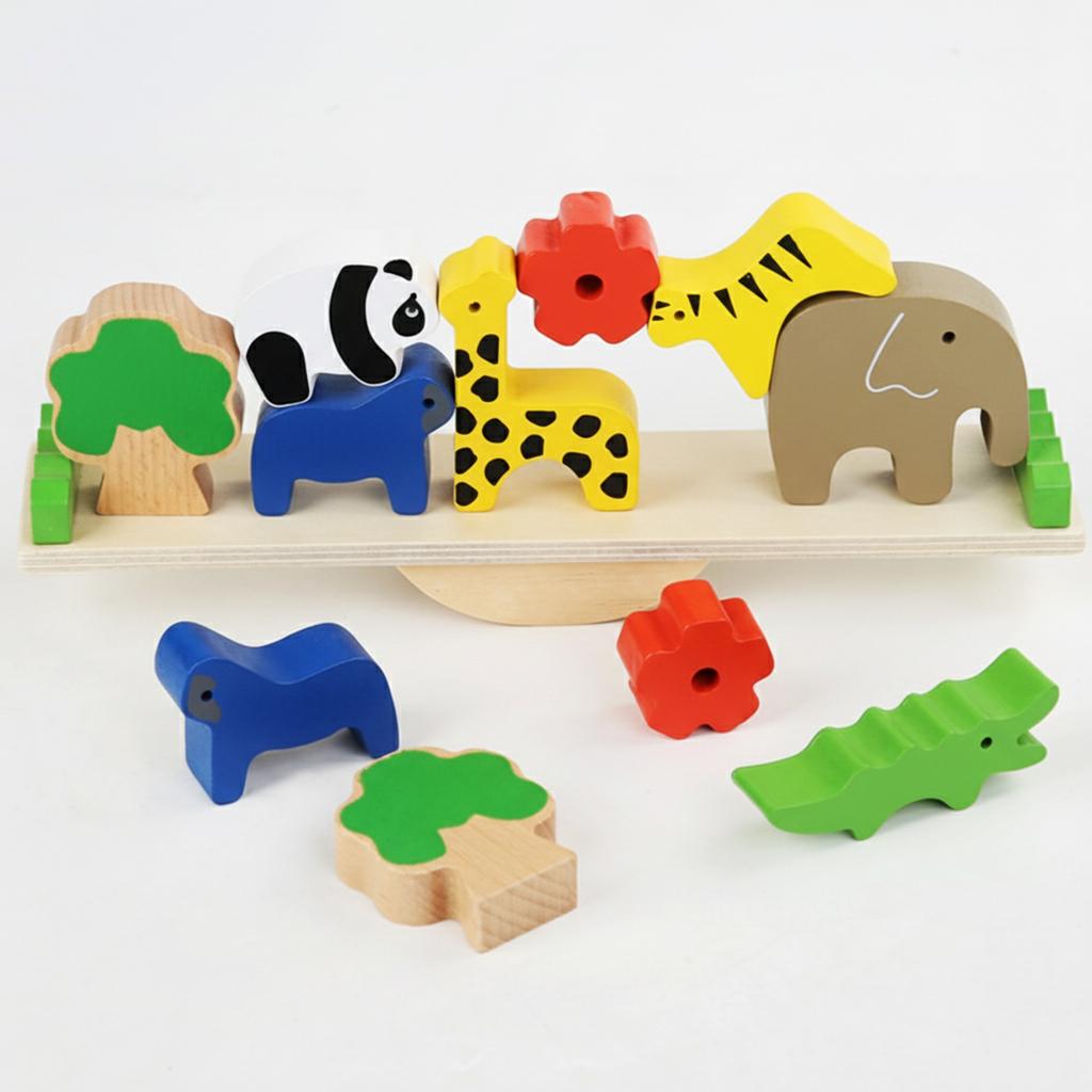 Wooden Animal Seesaws And Animal Games To Cultivate Children's Hand Eye Coordination