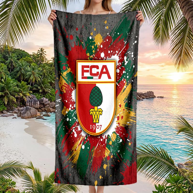 FC Augsburg FC print Quick Dry Beach Towel Microfiber Absorbent Portable Travel Swimming Towel
