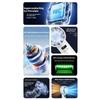 Multifuntional Digital Display Fan Efficient Cooling Fan 5200mAh Quiet Powerful Fan Plastic Texture for Outdoor Travel